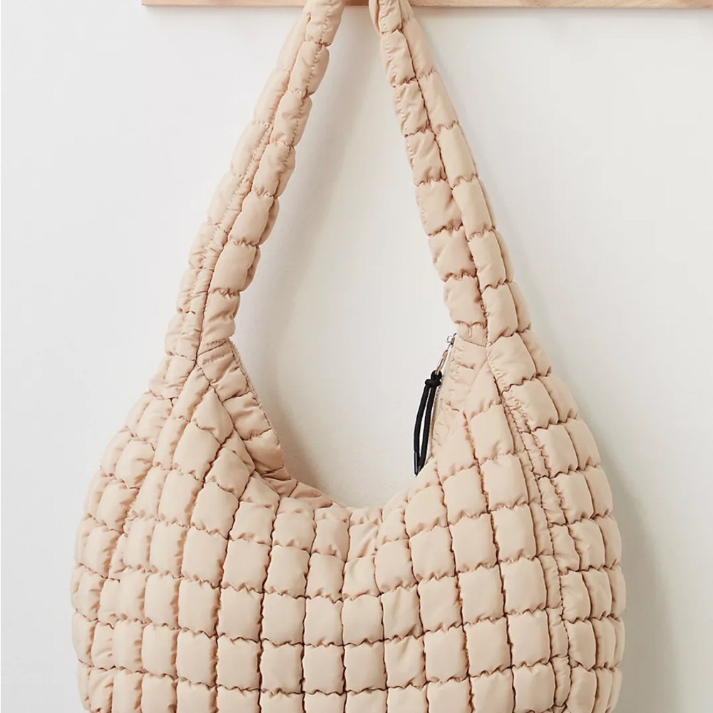Free People Quilted Tan Shoulder Bag - Picture 4 of 7